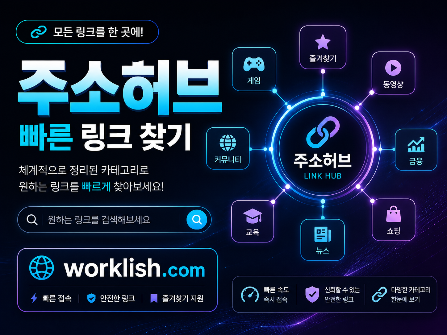 주소허브 최신주소 정리 화면